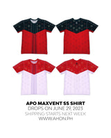 Apo Maxvent SS Shirt (red / black) - dri fit mesh - Ahon.ph