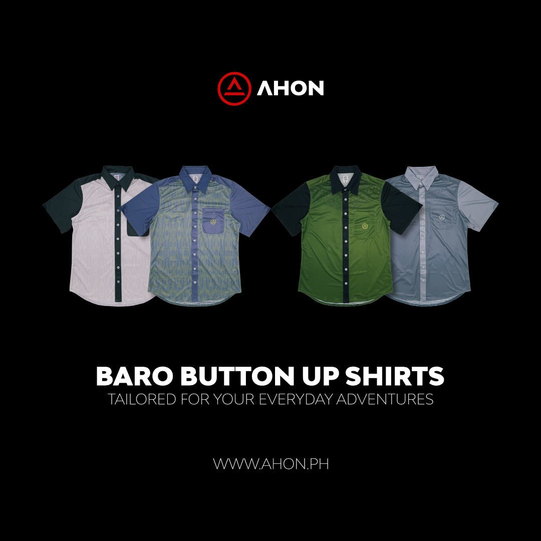 Pangasugan Baro button up shirt (gray) - Ahon.ph