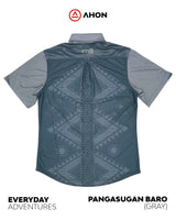 Pangasugan Baro button up shirt (gray) - Ahon.ph