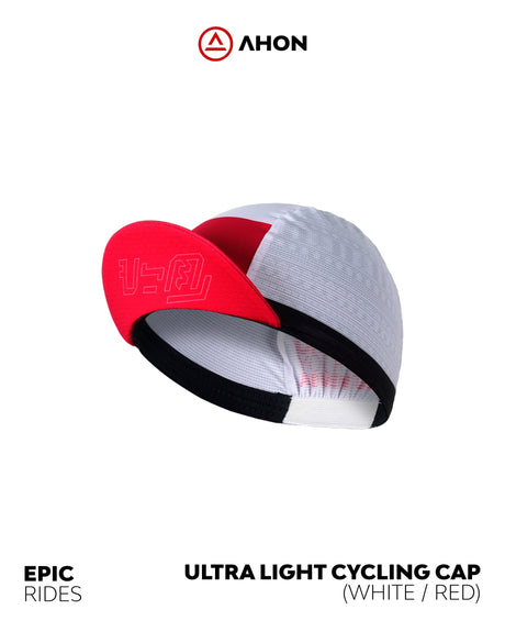 Ultra Light Cycling Cap (white / red) - Ahon.ph