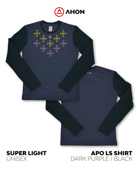 Apo Super Light LS Shirt (dark purple / black) - unisex - Ahon.ph