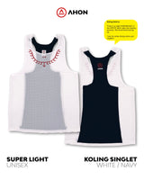 Koling Super Light Singlet (white / navy) - unisex - Ahon.ph