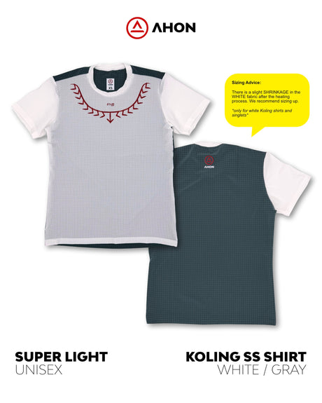 Koling Super Light SS Shirt (white / gray) - unisex - Ahon.ph