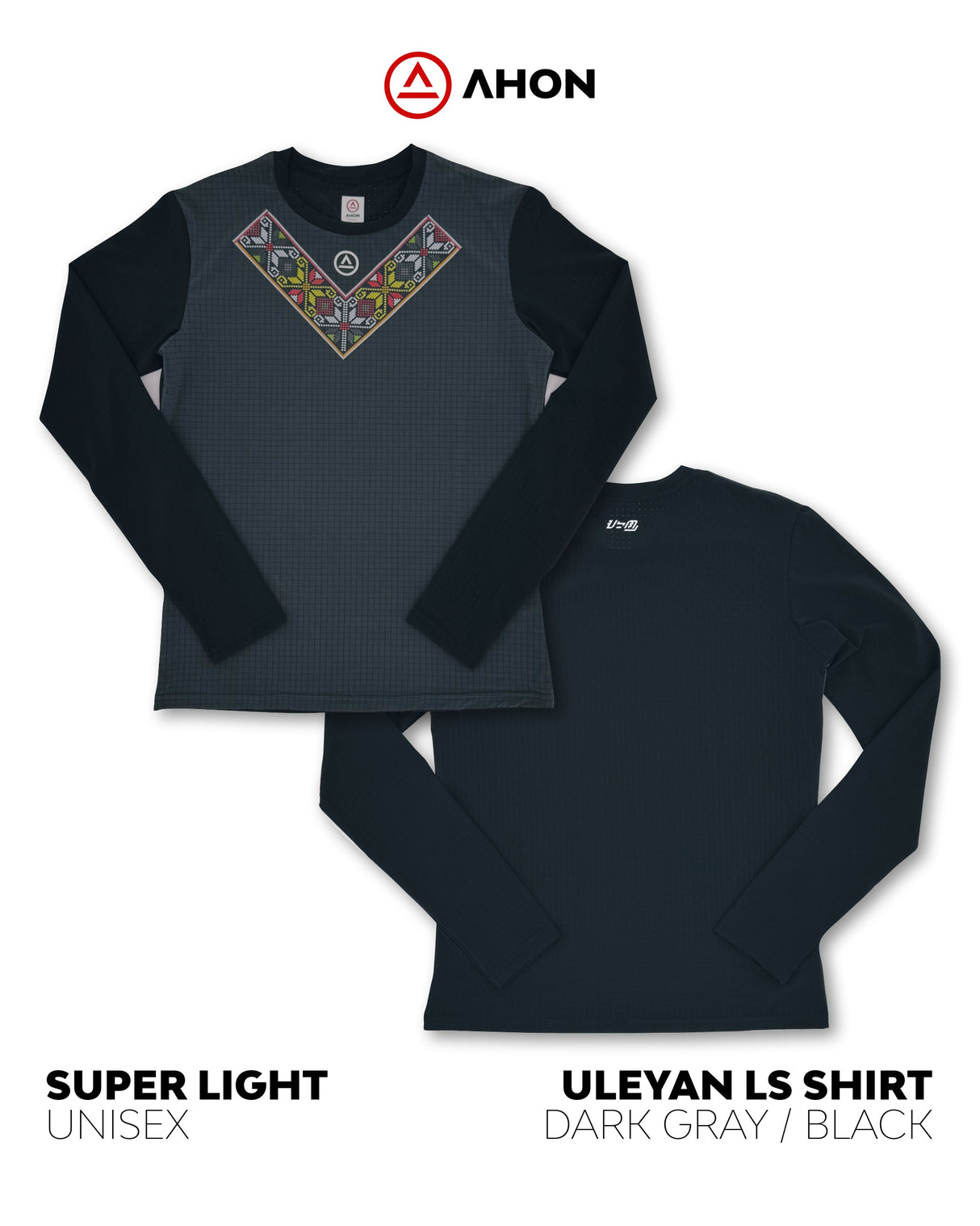 Uleyan Super Light LS Shirt (dark gray / black) - unisex - Ahon.ph