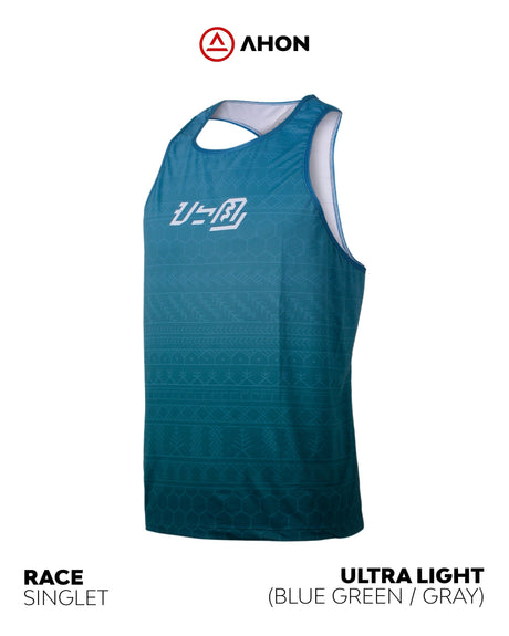 Ultra Light Singlet (blue green / gray) - unisex - Ahon.ph