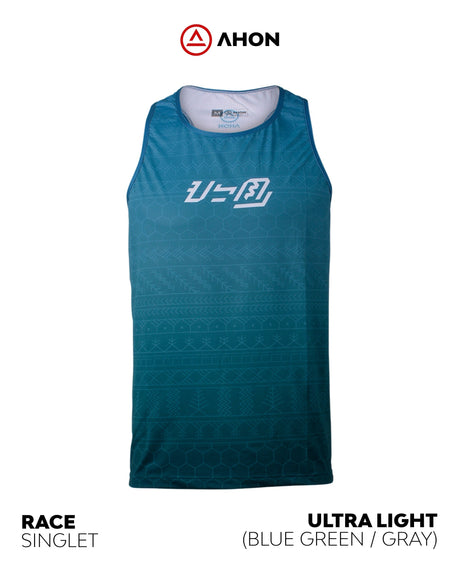 Ultra Light Singlet (blue green / gray) - unisex - Ahon.ph