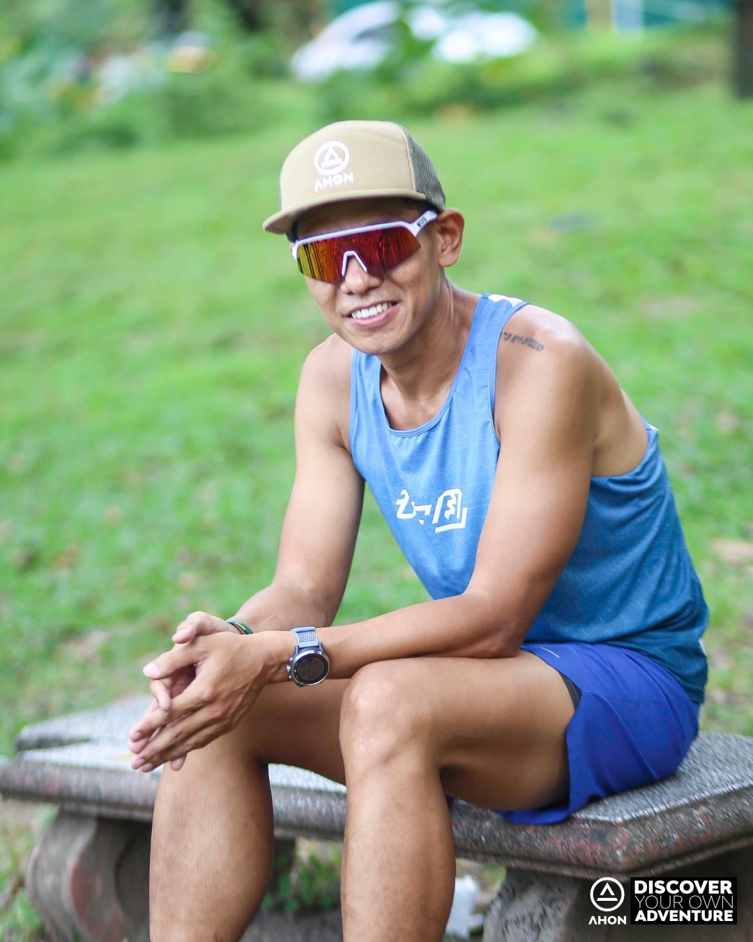 Ultra Light Singlet (blue green / gray) - unisex - Ahon.ph