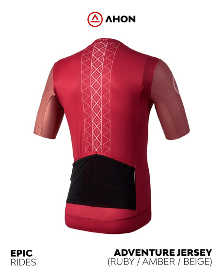 Adventure Jersey - Train (ruby / amber / beige) - Ahon.ph