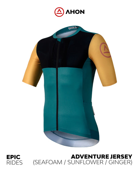 Adventure Jersey - Train (seafoam / sunflower / ginger) - Ahon.ph