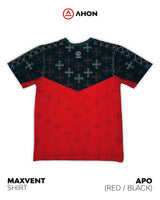 Apo Maxvent SS Shirt (red / black) - dri fit mesh - Ahon.ph