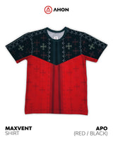 Apo Maxvent SS Shirt (red / black) - dri fit mesh - Ahon.ph