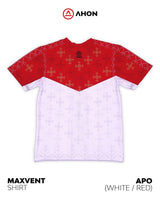 Apo Maxvent SS Shirt (white / red) - dri fit mesh - Ahon.ph