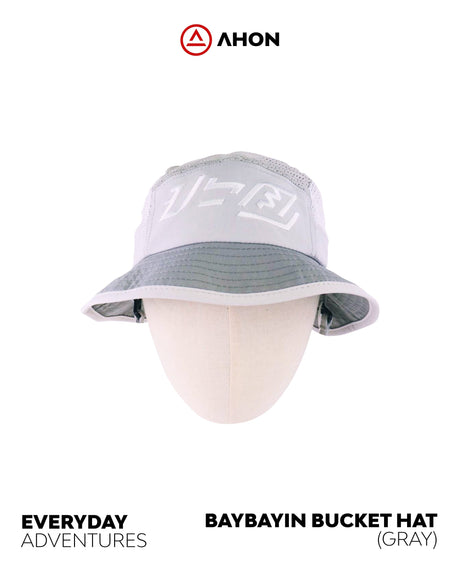 Baybayin Bucket Hat (gray) - Ahon.ph