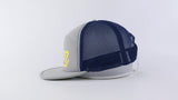 Baybayin Plush Trucker Cap (gray / navy) - Ahon.ph