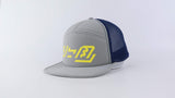 Baybayin Plush Trucker Cap (gray / navy) - Ahon.ph