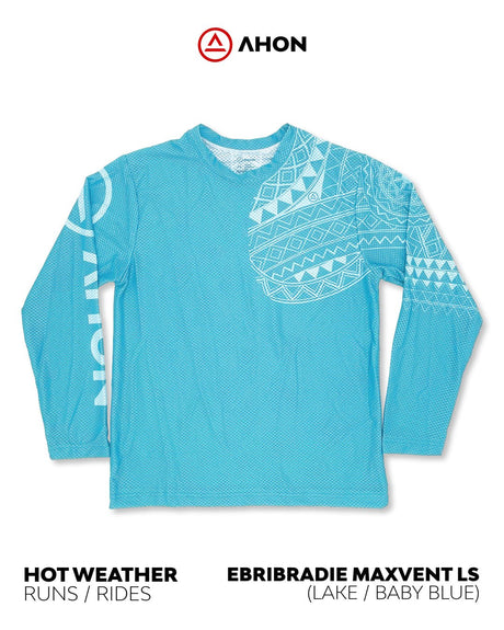 EbriBradie Maxvent LS Shirt (lake / baby blue) - dri fit mesh - Ahon.ph