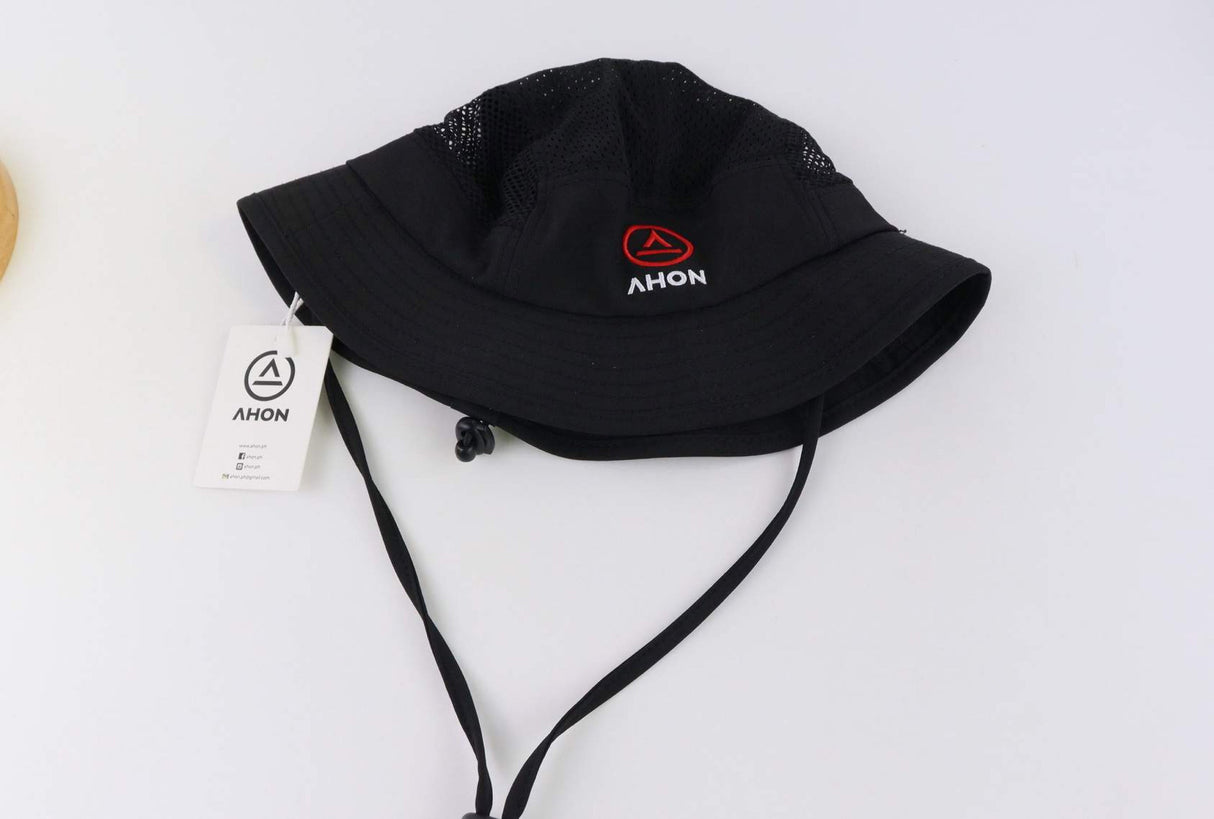 Logo Bucket Hat (black) - Ahon.ph