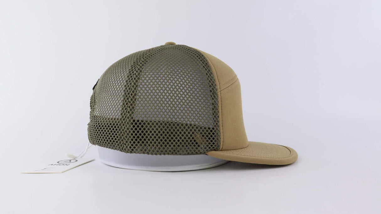 Logo Plush Trucker Cap (brown / green) - Ahon.ph