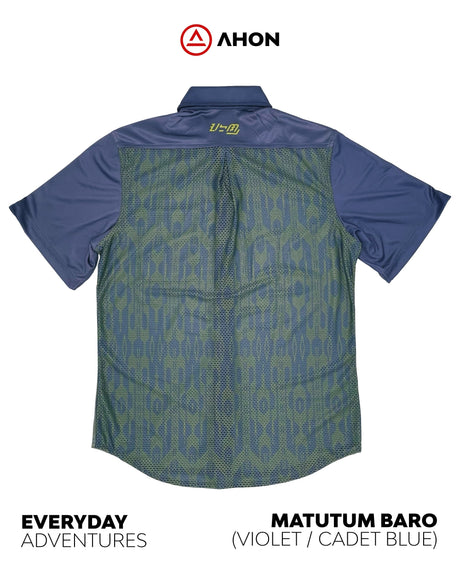 Matutum Baro button up shirt (violet) - Ahon.ph