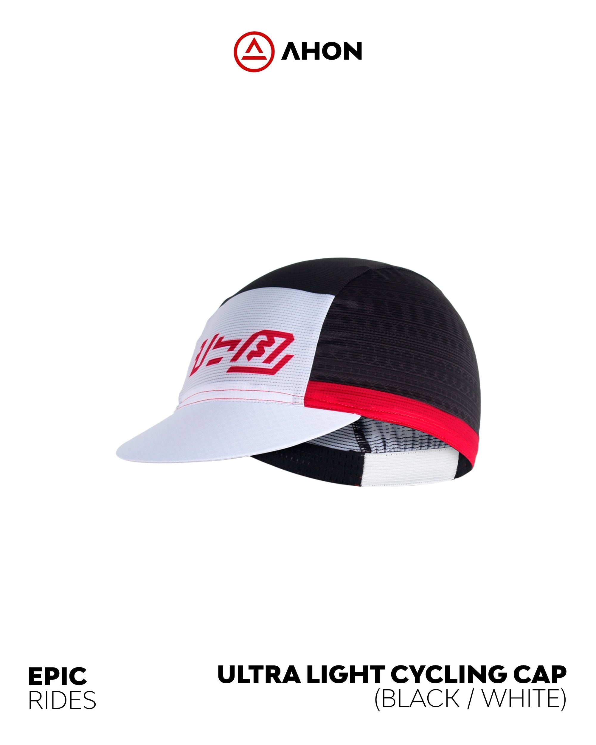 Ultra Light Cycling Cap black white Ahon.ph