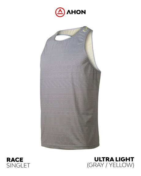 Ultra Light Singlet (gray / yellow) - unisex - Ahon.ph